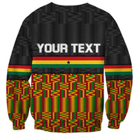 Custom Ghana Sweatshirt Kente Pattern With Coat Of Arms TS06 - Wonder Print Shop