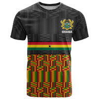Custom Ghana T Shirt Kente Pattern With Coat Of Arms TS06 - Wonder Print Shop