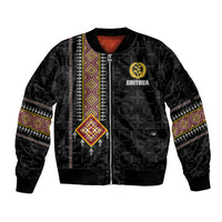Eritrea Sleeve Zip Bomber Jacket Habesha With African Pattern TS06 - Wonder Print Shop