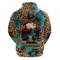 Country Girl Hoodie Play Me Some Mountain Music with Leoppard Pattern TS07 - Wonder Print Shop