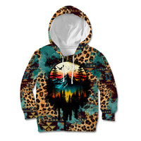 Country Girl Kid Hoodie Play Me Some Mountain Music with Leoppard Pattern TS07 - Wonder Print Shop