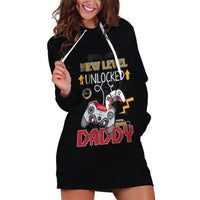 Father's Day Hoodie Dress Gamer Dad Level Up TS07 - Wonder Print Shop