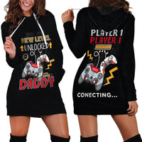 Father's Day Hoodie Dress Gamer Dad Level Up TS07 - Wonder Print Shop