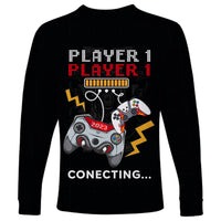 Father's Day Long Sleeve Shirt Gamer Dad Level Up TS07 - Wonder Print Shop