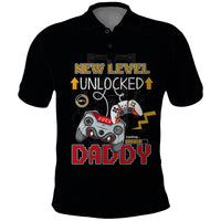 Fathers Day Polo Shirt Gamer Dad Level Up TS07 - Wonder Print Shop
