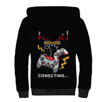 Father's Day Sherpa Hoodie Gamer Dad Level Up TS07 - Wonder Print Shop