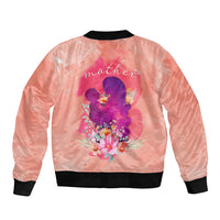 Mommy Sleeve Zip Bomber Jacket Floral Pastel Style for Mother Day TS07 - Wonder Print Shop