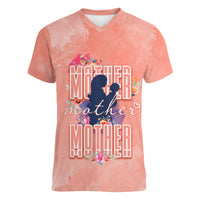 Mommy Women V Neck T Shirt Floral Pastel Style for Mother Day TS07 - Wonder Print Shop