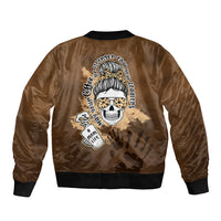 Momlife Sleeve Zip Bomber Jacket May Your Coffee Be Stronger Than Your Toddler TS07 - Wonder Print Shop