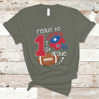 Back To School T Shirt Ready To Tackle First Grade Tee, Football For Kids, First Day Of School T- Shirt, Back to School TS08 - Wonder Print Shop