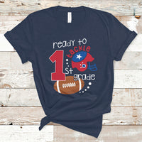 Back To School T Shirt Ready To Tackle First Grade Tee, Football For Kids, First Day Of School T- Shirt, Back to School TS08 - Wonder Print Shop