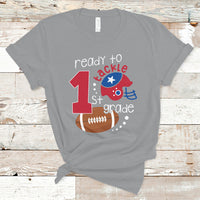 Back To School T Shirt Ready To Tackle First Grade Tee, Football For Kids, First Day Of School T- Shirt, Back to School TS08 - Wonder Print Shop