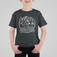 Hiking T Shirt For Kid Hike More Worry Less Tee, Reto Bigfoot Hiking Lover Shirt, Funny Hiking Casual Tee, Road Trip TS08 - Wonder Print Shop