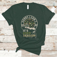 Deer Hunting T Shirt Vintage Sorry I Can't It's Deer Season Shirt, Dad Hunting Tee, Retro Vintage Camo TS08 - Wonder Print Shop