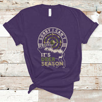 Deer Hunting T Shirt Vintage Sorry I Can't It's Deer Season Shirt, Dad Hunting Tee, Retro Vintage Camo TS08 - Wonder Print Shop