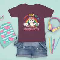 Back to school T Shirt For Kid Happy First Day of Kindergarten Shirt, Unicorn Raibow Coloful Oufit, Gift for Teachers, Kindergarten Teacher TS08 - Wonder Print Shop