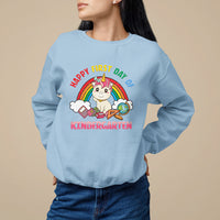 Back to school Sweatshirt Happy First Day of Kindergarten Shirt, Unicorn Raibow Coloful Oufit, Gift for Teachers, Kindergarten Teacher TS08 - Wonder Print Shop