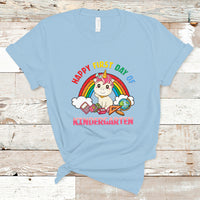 Back to school T Shirt Happy First Day of Kindergarten Shirt, Unicorn Raibow Coloful Oufit, Gift for Teachers, Kindergarten Teacher TS08 - Wonder Print Shop