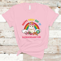 Back to school T Shirt Happy First Day of Kindergarten Shirt, Unicorn Raibow Coloful Oufit, Gift for Teachers, Kindergarten Teacher TS08 - Wonder Print Shop