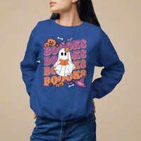 Halloween Sweatshirt Boooks Ghosts Tee, Funny Halloween Casual Shirt, Book-Loving Teacher Outfit, Bookworm TS08 - Wonder Print Shop