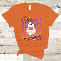 Halloween T Shirt Boooks Ghosts Tee, Funny Halloween Casual Shirt, Book-Loving Teacher Outfit, Bookworm TS08 - Wonder Print Shop