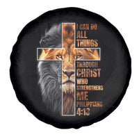 Christian Faith Spare Tire Cover Lion I Can Do All Things Through Christ Who Strengthers Me