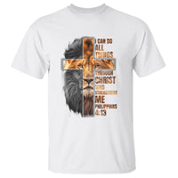 Christian Faith T Shirt Lion I Can Do All Things Through Christ Who Strengthers Me - Wonder Print Shop