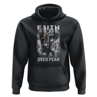 Christian Hoodie Faith Over Fear Jesus Lion