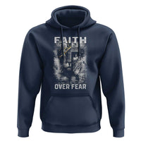 Christian Hoodie Faith Over Fear Jesus Lion
