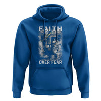 Christian Hoodie Faith Over Fear Jesus Lion