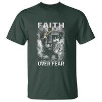 Christian T Shirt Faith Over Fear Jesus Lion - Wonder Print Shop