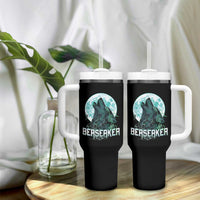 Viking Tumbler With Handle Berserk Wolf Warrior Odin Norse Mythology
