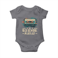 Old School Playlist Baby Onesie Retro Cassette Hip Hop Lover