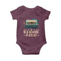 Old School Playlist Baby Onesie Retro Cassette Hip Hop Lover
