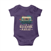 Old School Playlist Baby Onesie Retro Cassette Hip Hop Lover