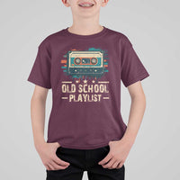 Old School Playlist T Shirt For Kid Retro Cassette Hip Hop Lover