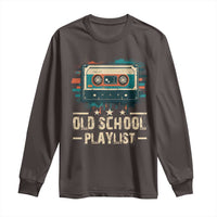 Old School Playlist Long Sleeve Shirt Retro Cassette Hip Hop Lover