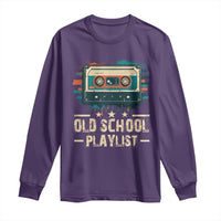 Old School Playlist Long Sleeve Shirt Retro Cassette Hip Hop Lover