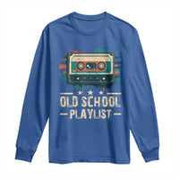 Old School Playlist Long Sleeve Shirt Retro Cassette Hip Hop Lover