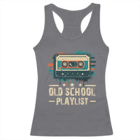 Old School Playlist Racerback Tank Top Retro Cassette Hip Hop Lover