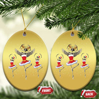 Skeleton Dancing Ballet Xmas Ballerina Christmas Ornament - Wonder Print Shop
