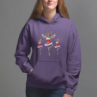 Christmas Hoodie Skeleton Dancing Ballet Xmas Ballerina - Wonder Print Shop