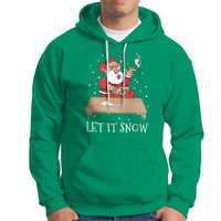 Christmas Hoodie Cocaine Let It Snow Ugly Santa Snorting - Wonder Print Shop