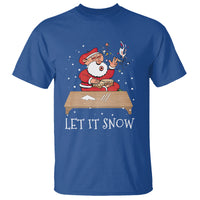 Christmas T Shirt Cocaine Let It Snow Ugly Santa Snorting - Wonder Print Shop