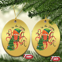 Funny Christmas Tree Octopus Tis The Season Christmas Ornament - Wonder Print Shop