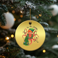 Funny Christmas Tree Octopus Tis The Season Christmas Ornament - Wonder Print Shop