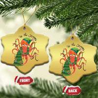 Funny Christmas Tree Octopus Tis The Season Christmas Ornament - Wonder Print Shop