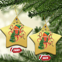 Funny Christmas Tree Octopus Tis The Season Christmas Ornament - Wonder Print Shop