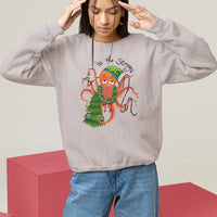 Octopus Tis The Season Christmas Tree Sweatshirt - Wonder Print Shop