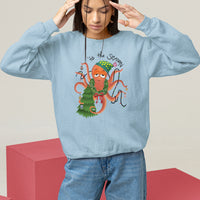Octopus Tis The Season Christmas Tree Sweatshirt - Wonder Print Shop